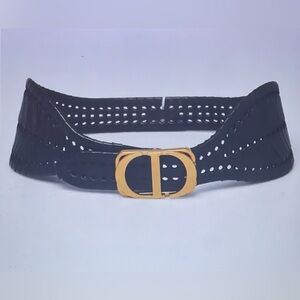 Authentic Christian Dior 30 Montaigne Calfskin Braided Belt